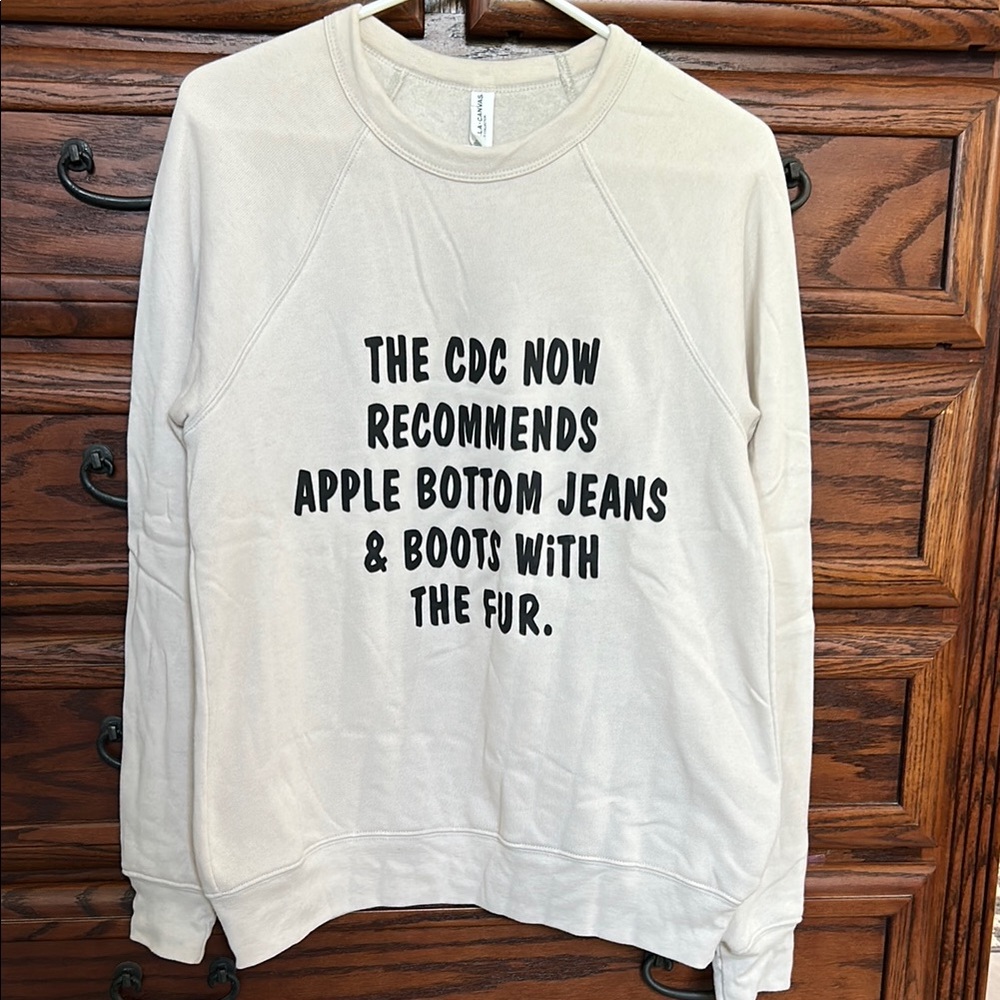 Bella Canvas S Crewneck Sweatshirt- Apple Bottom Jeans